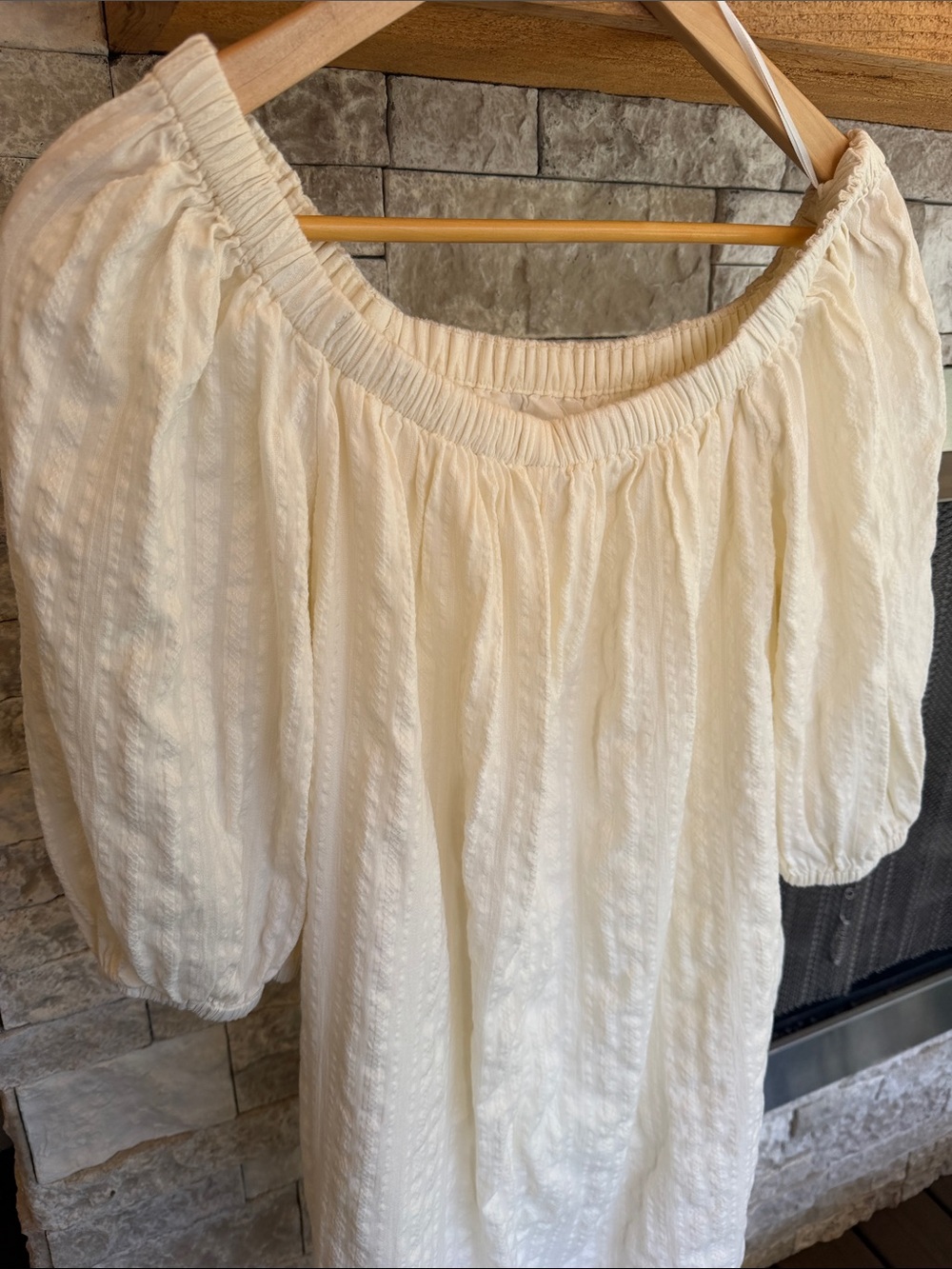 Old Navy Textured-Dobby Mini Swing Dress, sz small tall - Picture 3 of 6